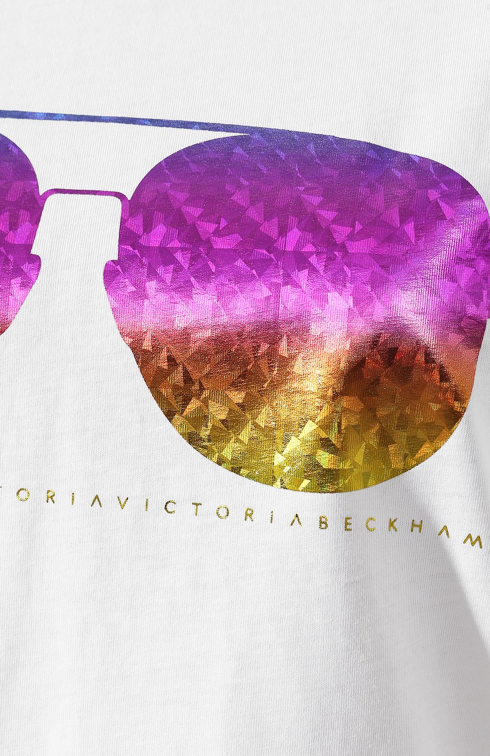 Хлопковая футболка VICTORIA, VICTORIA BECKHAM, арт. JYVV 103C PSS19 PRNTED C0TT0N JERSEY, фото 5