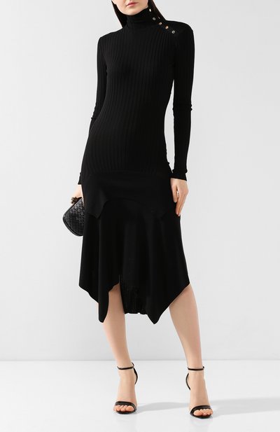 Платье из смеси шерсти и шелка STELLA MCCARTNEY черного цвета по цене 95800 руб., арт. 521167/S1882, фото 2 Платье из смеси шерсти и шелка STELLA MCCARTNEY, арт. 521167/S1882, фото 2