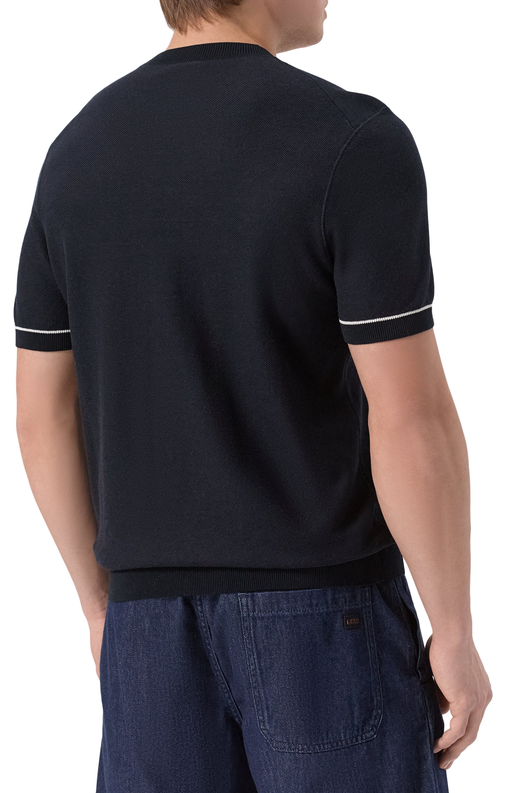 Джемпер из хлопка и лиоцелла BOSS, арт. 50537642, фото 4