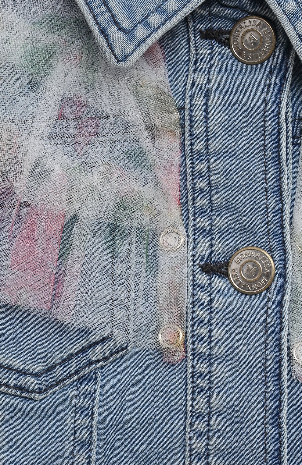 Джинсовая куртка MONNALISA, арт. 39C100, фото 3