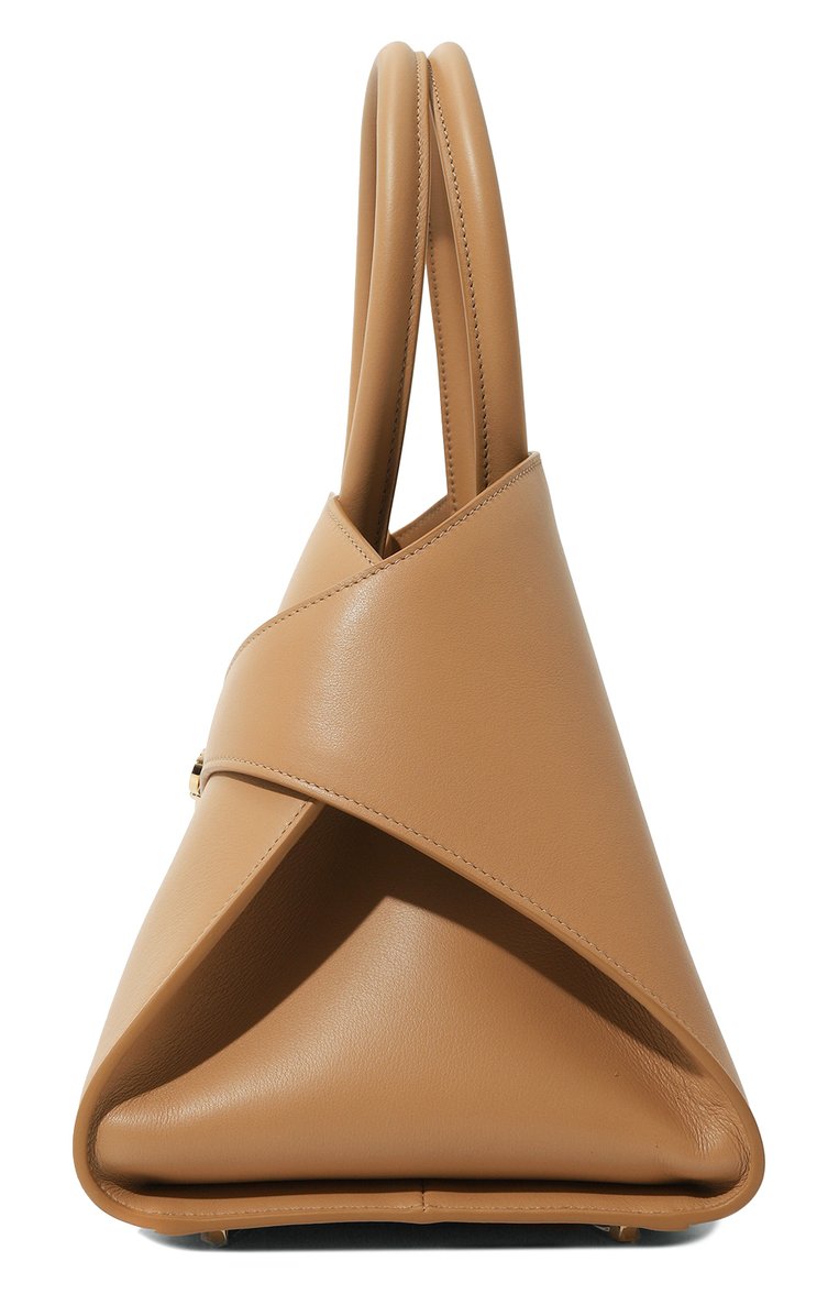 Женская сумка hug medium FERRAGAMO бежевого цвета, арт. 215608/769 | Фото 4 (Материал: Натуральная кожа; Ремень/цепочка: На ремешке; Автоматизация состава: Проставлено; Автоматизация ТО: Проставлено; Размер: medium)