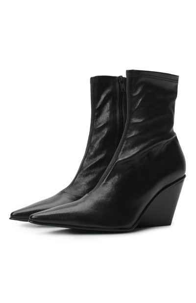 Кожаные ботильоны morgan ANN DEMEULEMEESTER, арт. 2402-W-H10-LT146-099, фото 1