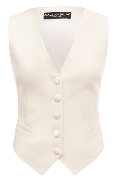 Женский жилет из шерсти и шелка DOLCE & GABBANA, арт. F79H5T/GDCBV