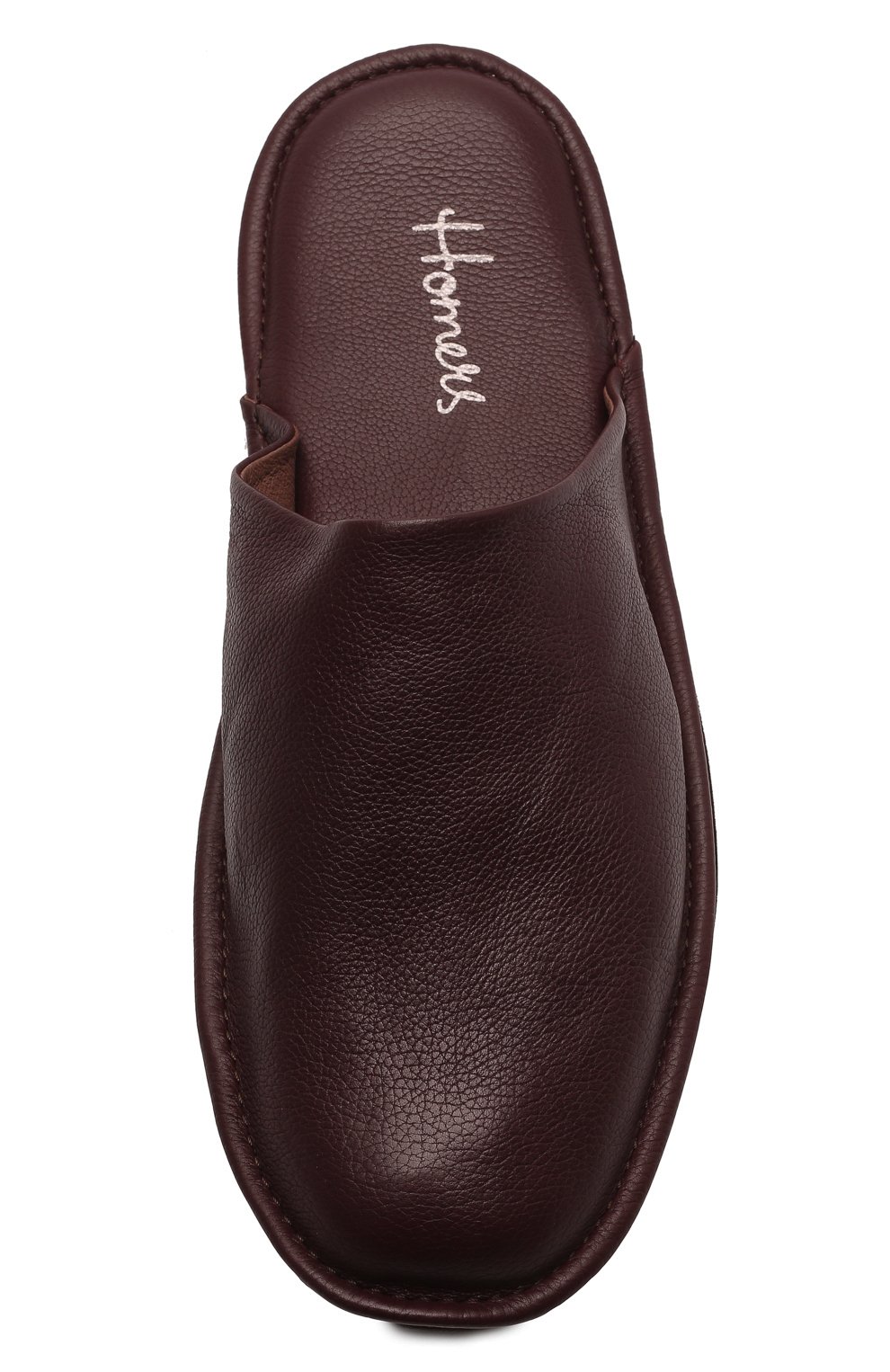 Кожаные домашние туфли HOMERS AT HOME бордового цвета по цене 19950 руб., арт. 12045/BUFALIN0, фото 6 Кожаные домашние туфли HOMERS AT HOME, арт. 12045/BUFALIN0, фото 6