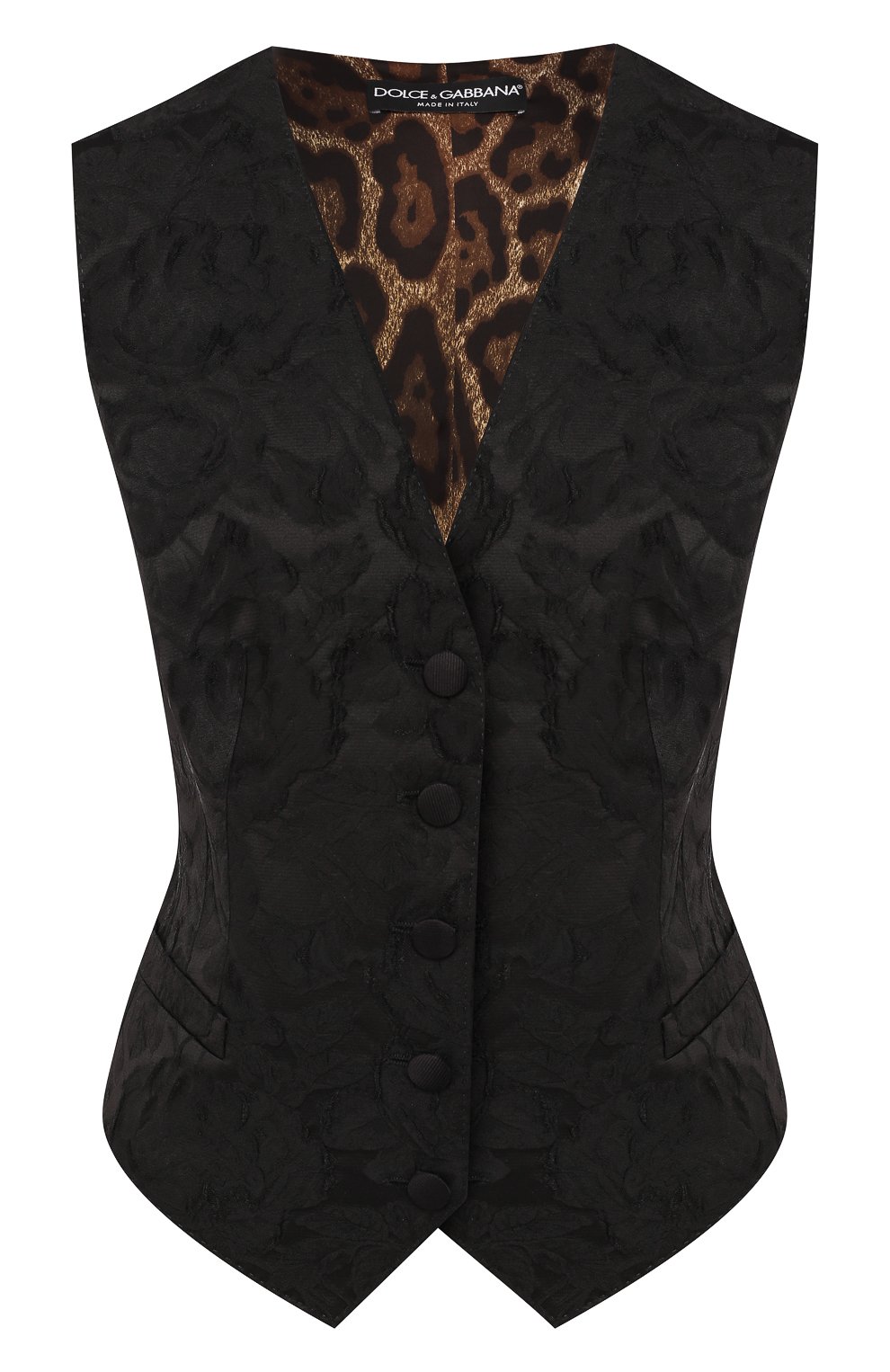 Жилет DOLCE & GABBANA черного цвета по цене 93550 руб., арт. F79H5T/FJRDJ, фото 1 Жилет DOLCE & GABBANA, арт. F79H5T/FJRDJ, фото 1
