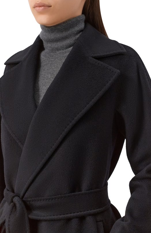 Шерстяное пальто Max Mara Studio DRAVENNA Чёрный  DRAVENNA Фото 5