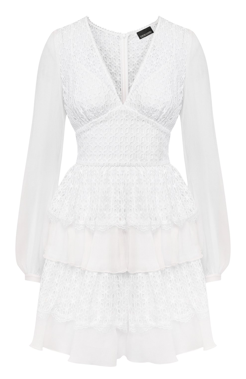 Платье ERMANNO ERMANNO SCERVINO белого цвета по цене 69950 руб., арт. 46T AB43 SAN, фото 1 Платье ERMANNO ERMANNO SCERVINO, арт. 46T AB43 SAN, фото 1