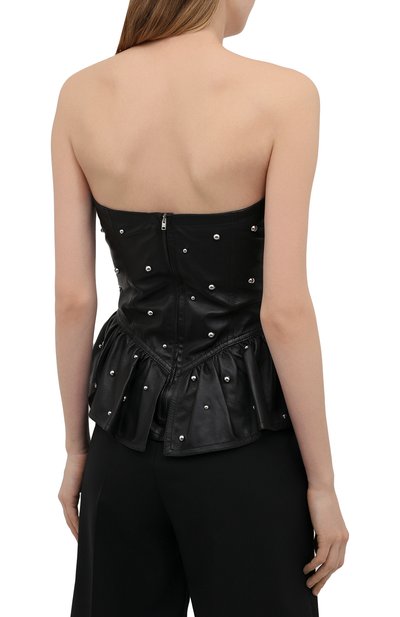Кожаный топ ISABEL MARANT черного цвета по цене 236000 руб., арт. HT2120-21E001I/AZINA, фото 4 Кожаный топ ISABEL MARANT, арт. HT2120-21E001I/AZINA, фото 4