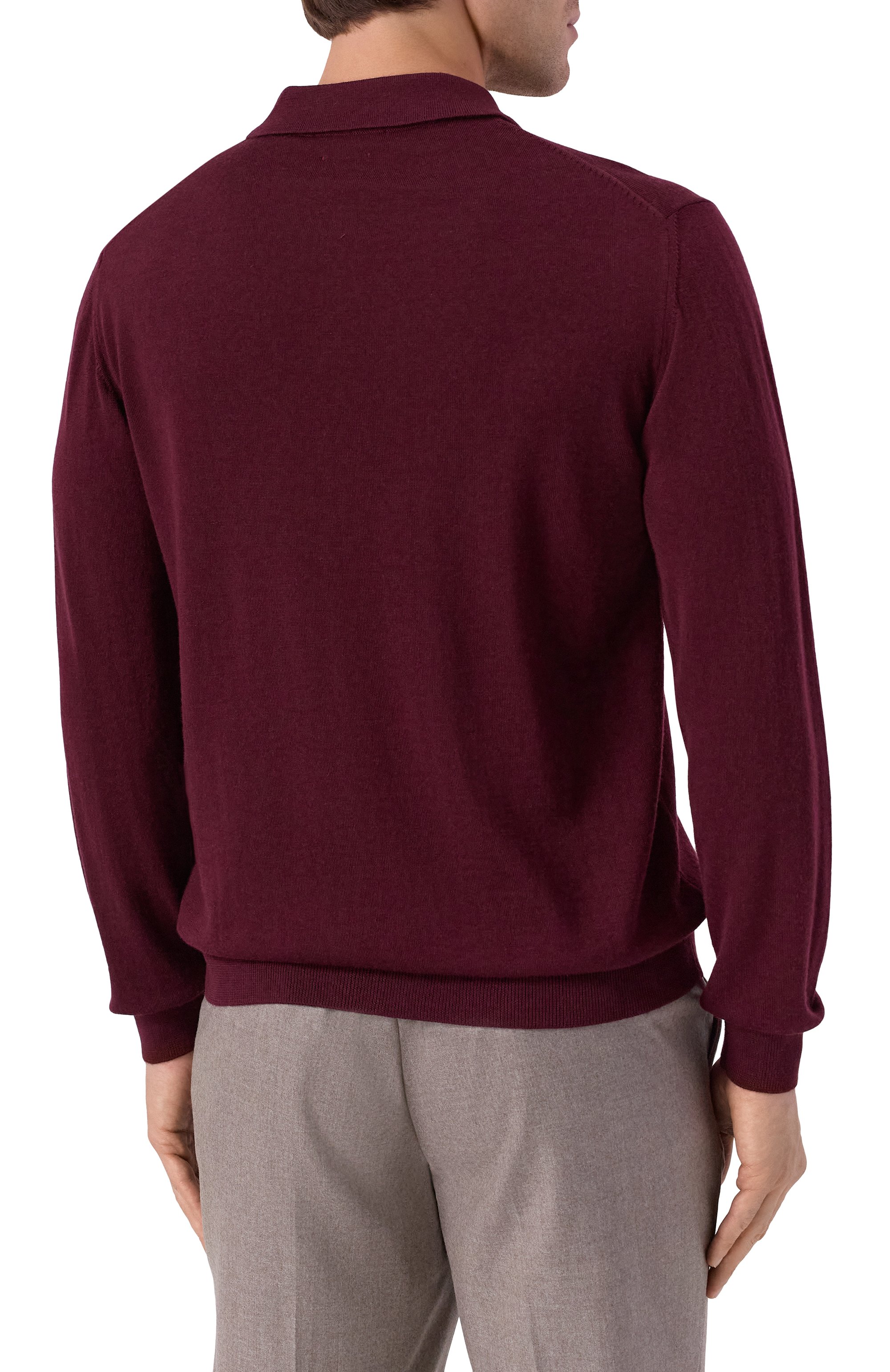Шерстяное поло DANIELE FIESOLI бордового цвета по цене 22000 руб., арт. DF 0026, фото 4 Шерстяное поло DANIELE FIESOLI, арт. DF 0026, фото 4