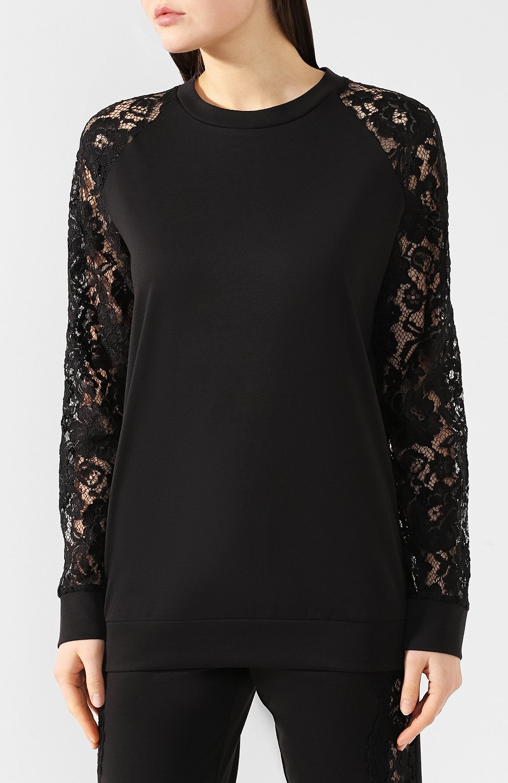 Костюм из вискозы SEVEN LAB черного цвета по цене 21000 руб., арт. SS19/T- LACE BLACK, фото 2 Костюм из вискозы SEVEN LAB, арт. SS19/T- LACE BLACK, фото 2