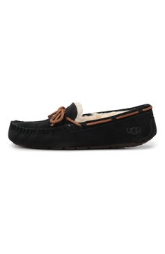 Женские замшевые мокасины dakota UGG черного цвета, арт. 1107949 | Фото 4 (Подошва: Плоская; Драгоценные камни: Проставлено; Материал внешний: Натуральная кожа, Замша; Материал сплава: Проставлено; Материал внутренний: Текстиль)