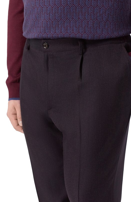 Брюки из шерсти и кашемира Stefano Ricci M1T5300013/WC001T Бордовый  M1T5300013/WC001T Фото 5