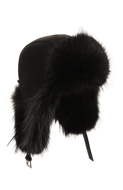 Мужская шапка-ушанка с отделкой из меха койота FURLAND, арт. 0056413010004200008