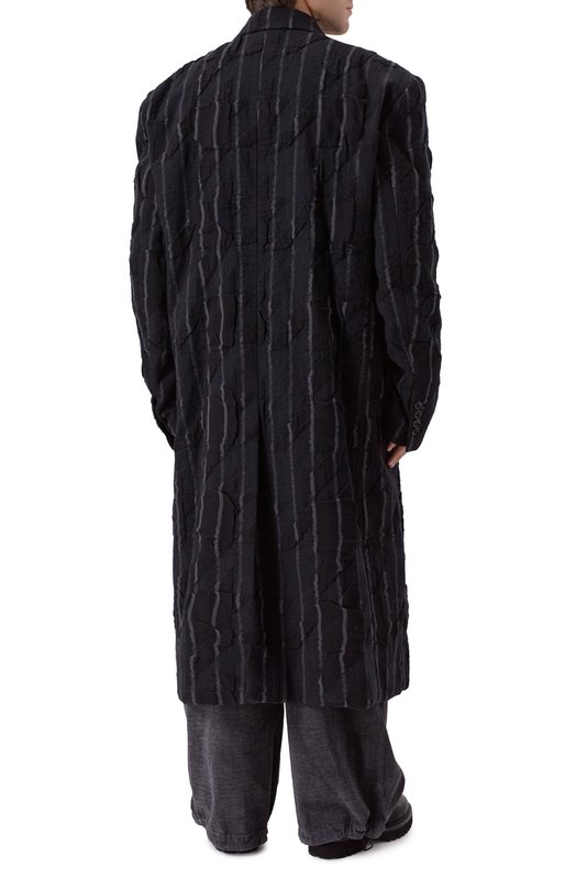 Пальто из шерсти и хлопка Juun.J JC5930H37 Чёрный  JC5930H37 Фото 4