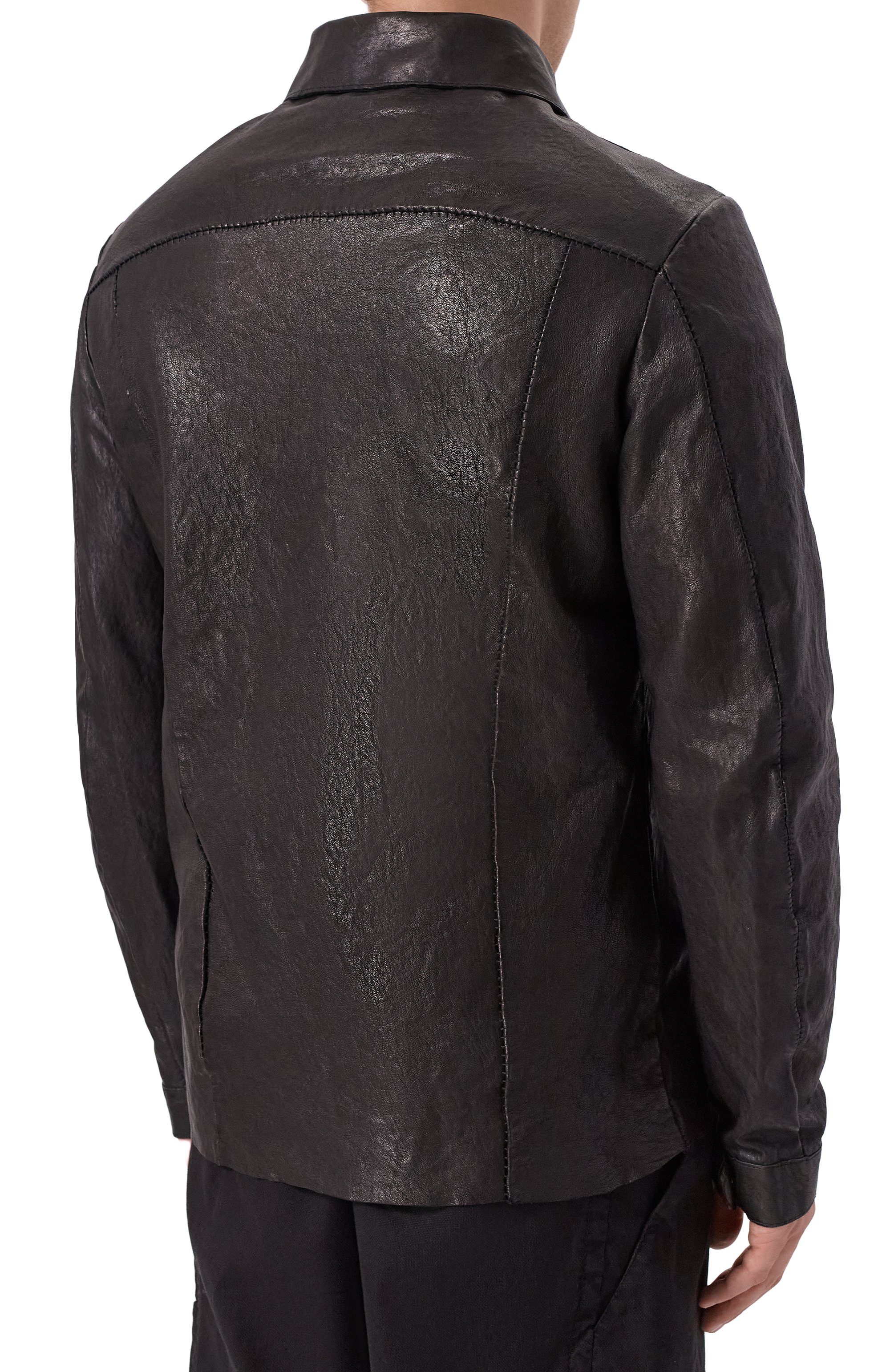 Кожаная куртка-рубашка NEVER ENOUGH, арт. MJL047, фото 4