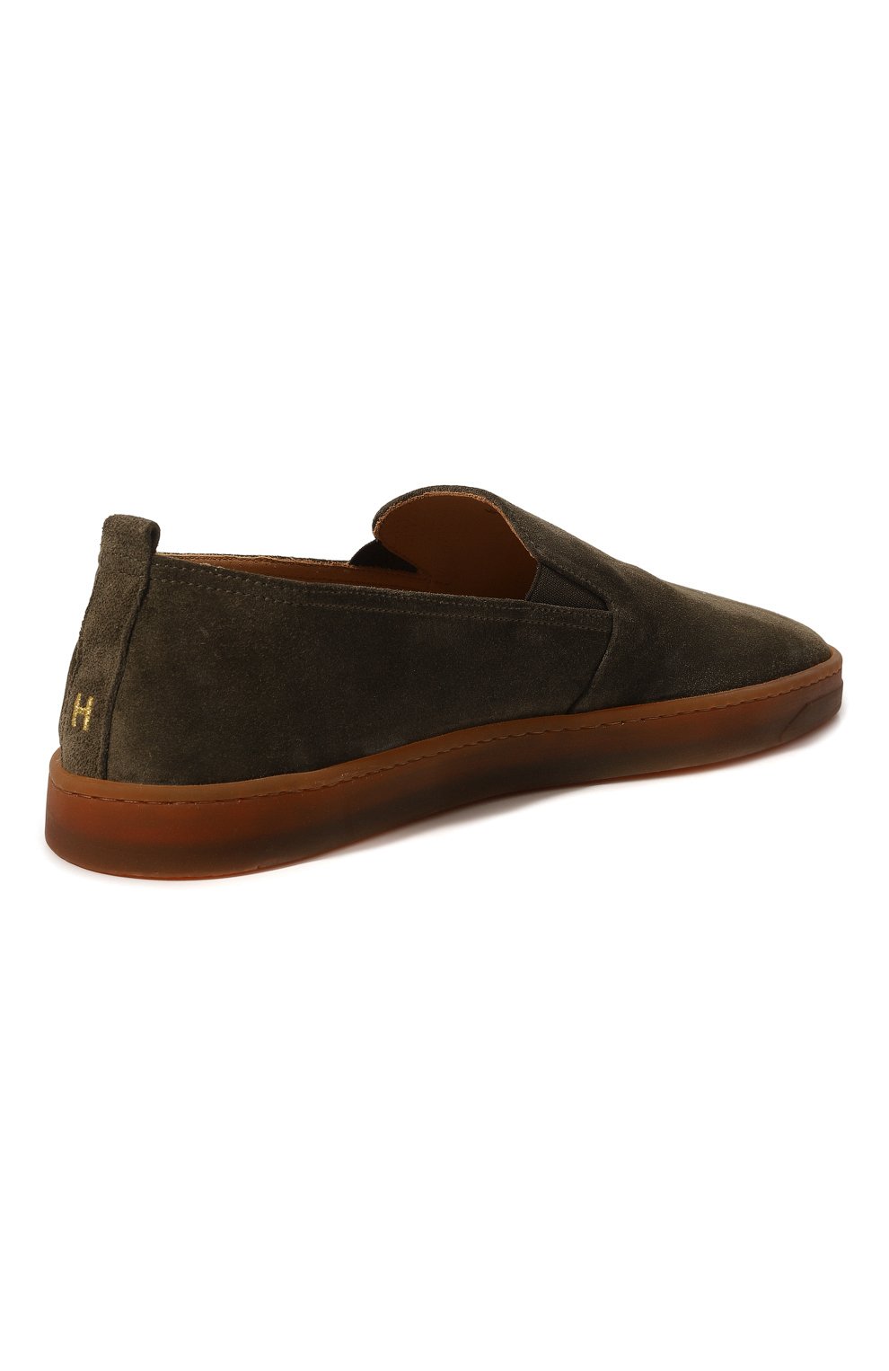 Замшевые слипоны H`D`S`N BARACCO хаки цвета по цене 43950 руб., арт. R0DI.15*, фото 5 Замшевые слипоны H`D`S`N BARACCO, арт. R0DI.15*, фото 5