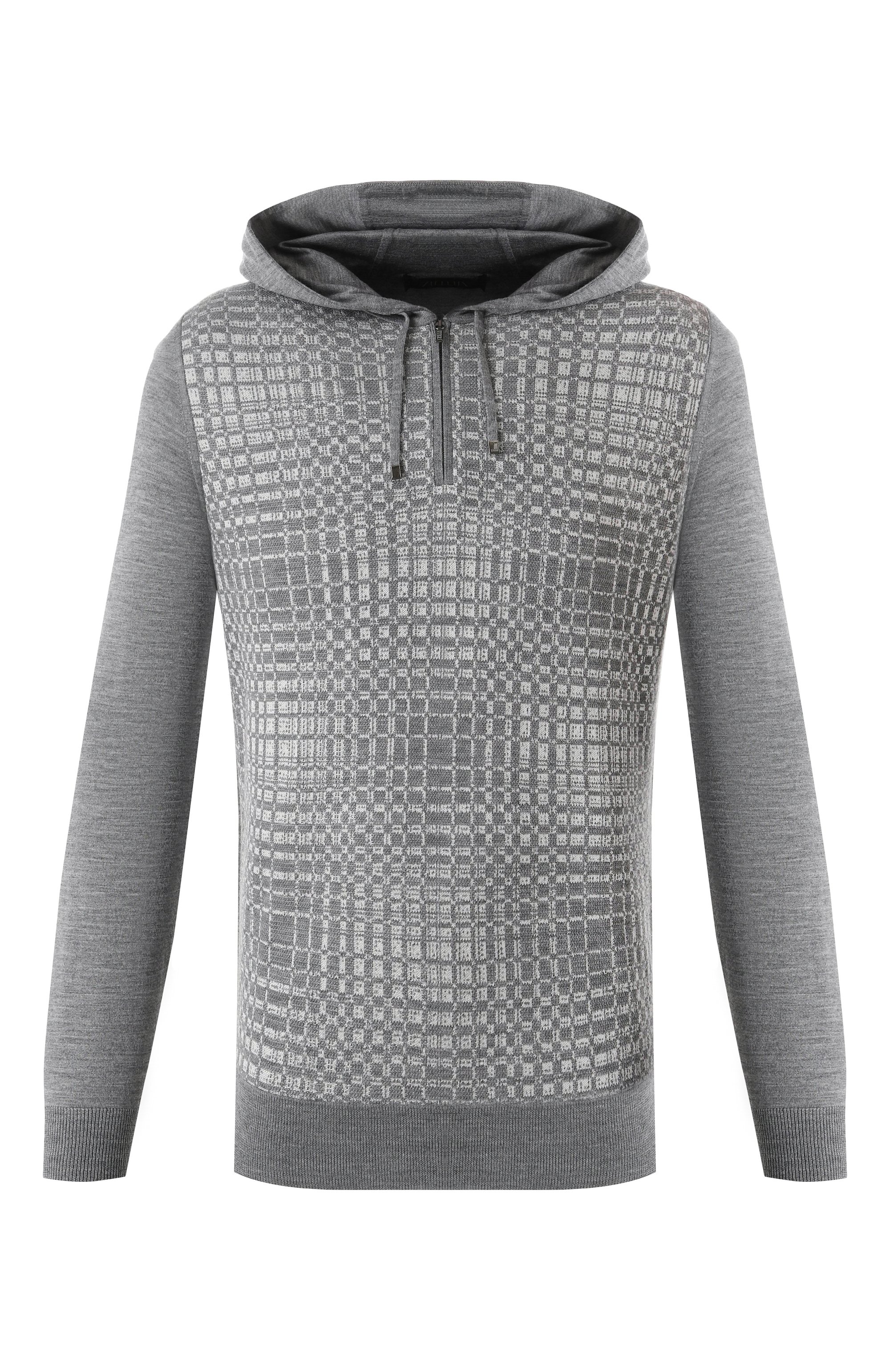 Худи из шерсти и шелка ZILLI, арт. KH0001M0230VRAD00/62, фото 1