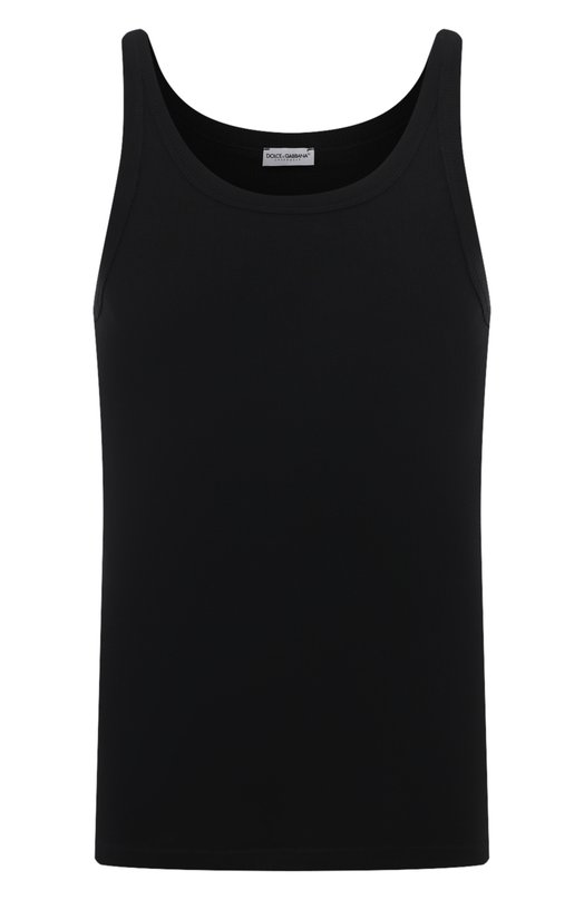 Хлопковая майка Dolce & Gabbana M8C19J/0NN96 Чёрный M8C19J/0NN96