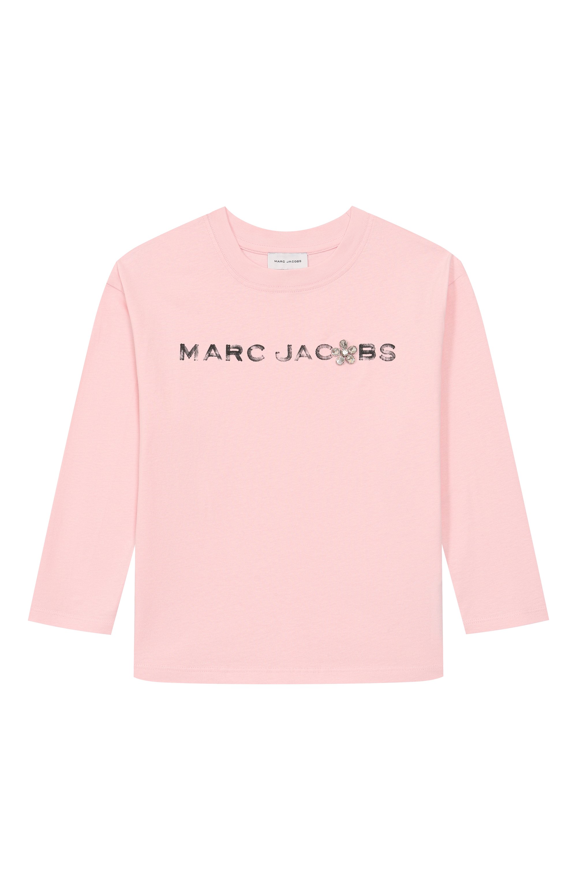 Хлопковый лонгслив MARC JACOBS (THE) светло-розового цвета по цене 9950 руб., арт. W60587, фото 1 Хлопковый лонгслив MARC JACOBS (THE), арт. W60587, фото 1