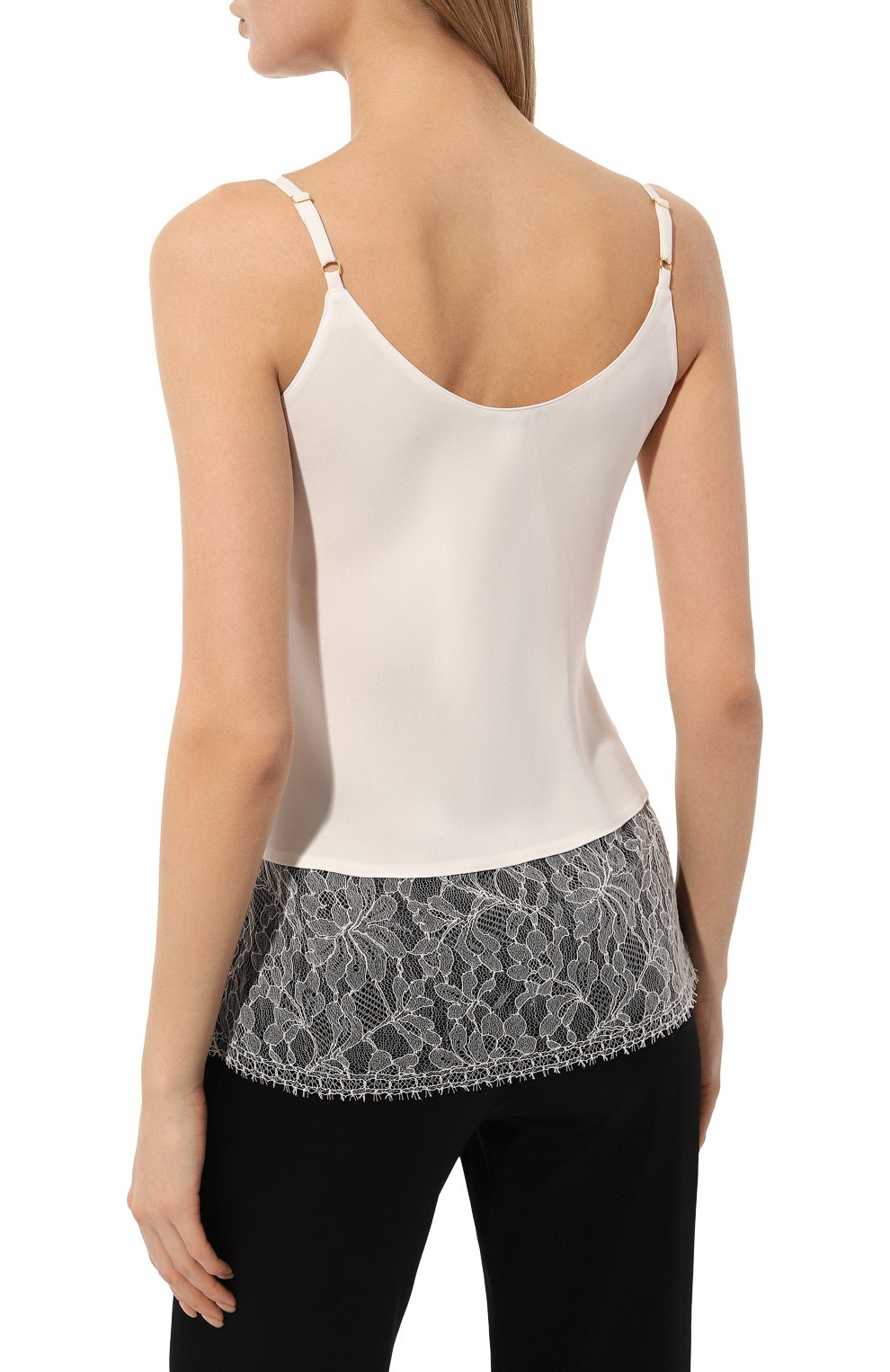 Шелковый топ CHAPURIN белого цвета по цене 38000 руб., арт. TP/19442/27878-м/SS23, фото 4 Шелковый топ CHAPURIN, арт. TP/19442/27878-м/SS23, фото 4