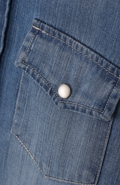 Хлопковая рубашка BRUNELLO CUCINELLI, арт. BE6454078B, фото 3