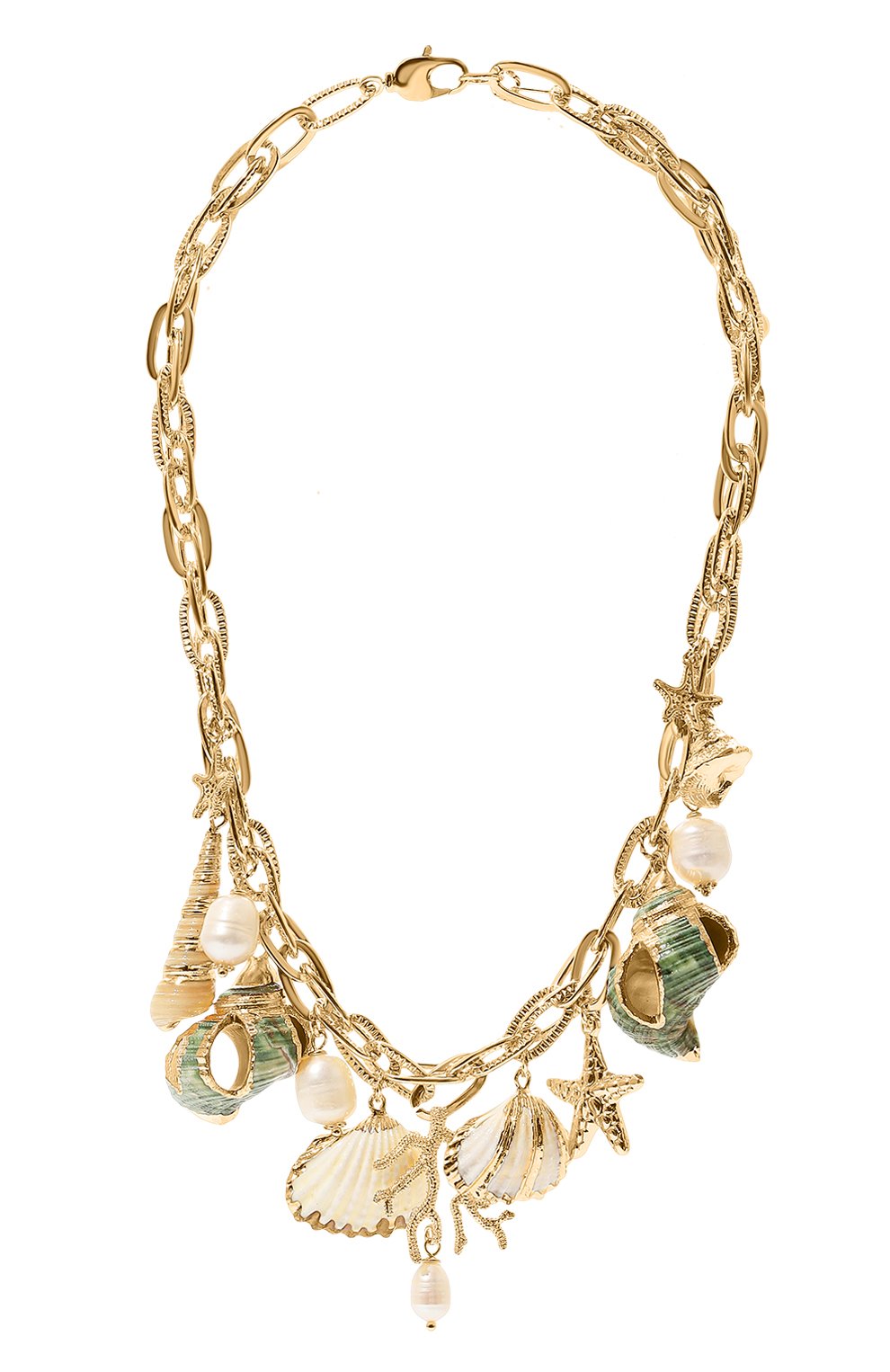 Колье lagoon BLUEJAY золотого цвета по цене 15180 руб., арт. BJ-LGN, фото 1 Колье lagoon BLUEJAY, арт. BJ-LGN, фото 1