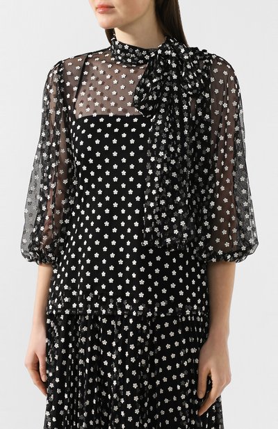 Блузка REDVALENTINO черного цвета по цене 55150 руб., арт. TR3AA00X/4SR, фото 3 Блузка REDVALENTINO, арт. TR3AA00X/4SR, фото 3