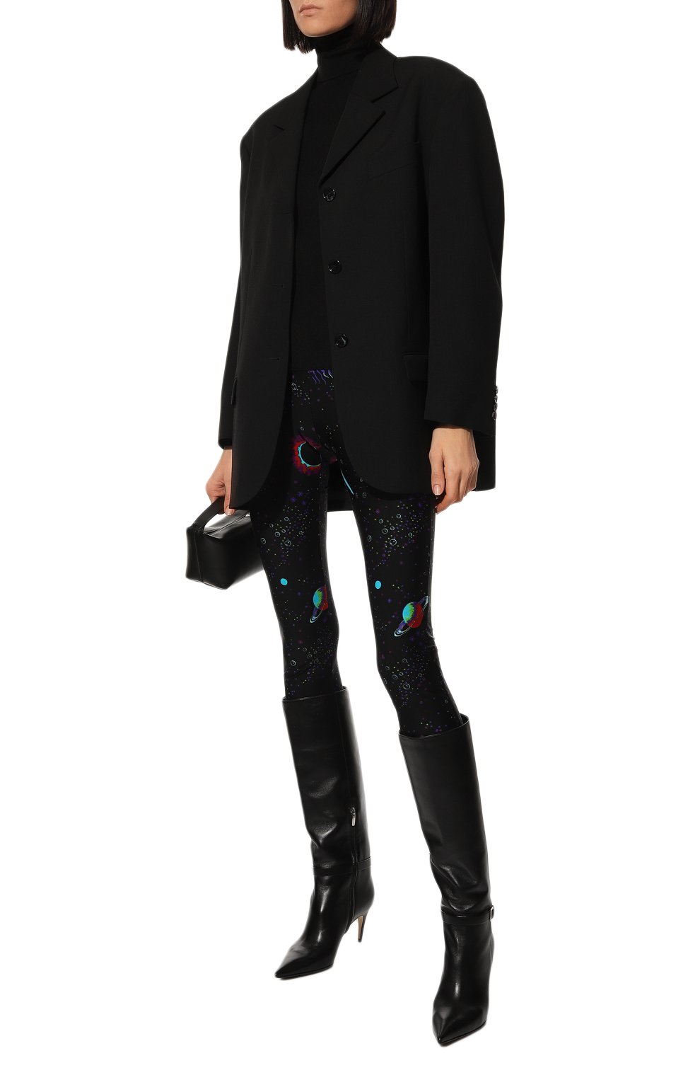 Легинсы MSGM черного цвета по цене 34200 руб., арт. 3342MDP124 227850, фото 2 Легинсы MSGM, арт. 3342MDP124 227850, фото 2