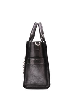 Женская сумка the tote bag medium MARC JACOBS (THE) темно-серого цвета, арт. 2R4HTT013H02 | Фото 4 (Ремень/цепочка: На ремешке; Материал: Натуральная кожа; Размер: medium)