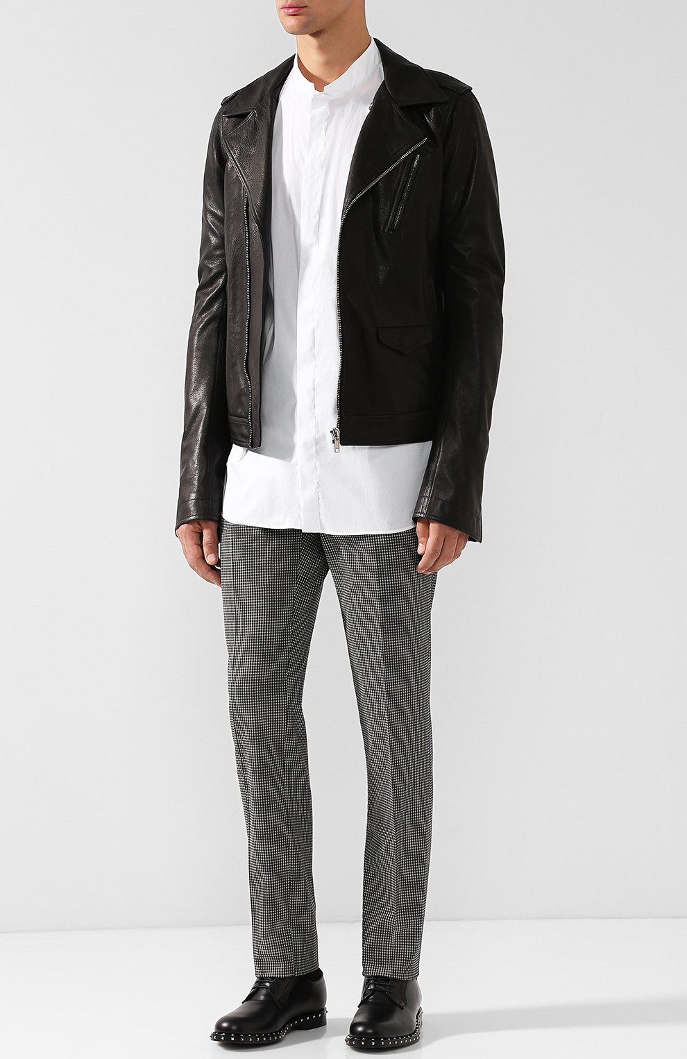 Хлопковая рубашка с воротником-стойкой GIORGIO ARMANI, арт. WSC0YT/WS28C, фото 2