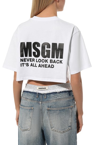 Хлопковая футболка MSGM, арт. 3641MDM94/247002, фото 4