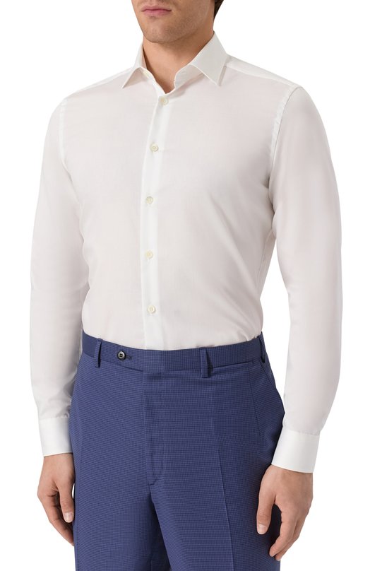 Хлопковая сорочка Corneliani 26P010-2611409 Белый  26P010-2611409 Фото 3