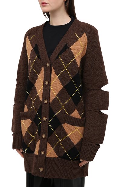 Кардиган из шерсти и кашемира BURBERRY коричневого цвета по цене 128000 руб., арт. 8037239, фото 3 Кардиган из шерсти и кашемира BURBERRY, арт. 8037239, фото 3