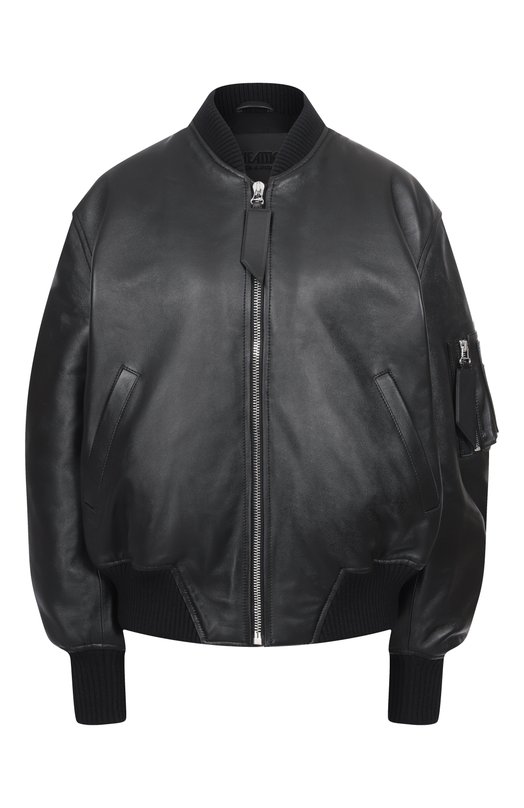 Утепленный кожаный бомбер The Attico 260WCB00004/LBT128AA Чёрный 260WCB00004/LBT128AA