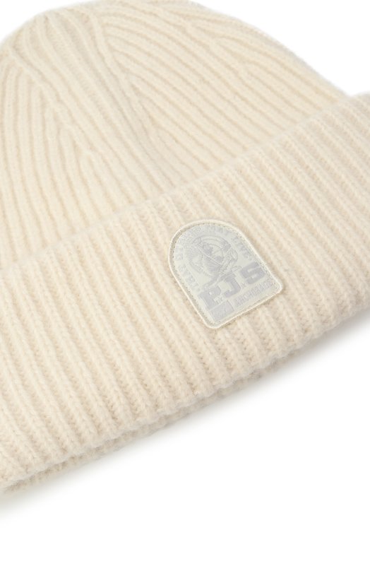 Шапка из шерсти и хлопка Parajumpers 25WMPAHAHA32 Кремовый  25WMPAHAHA32 Фото 3