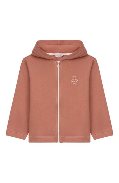 Комплект из толстовки и брюк BRUNELLO CUCINELLI кораллового цвета по цене 86900 руб., арт. BD824MT02S, фото 2 Комплект из толстовки и брюк BRUNELLO CUCINELLI, арт. BD824MT02S, фото 2