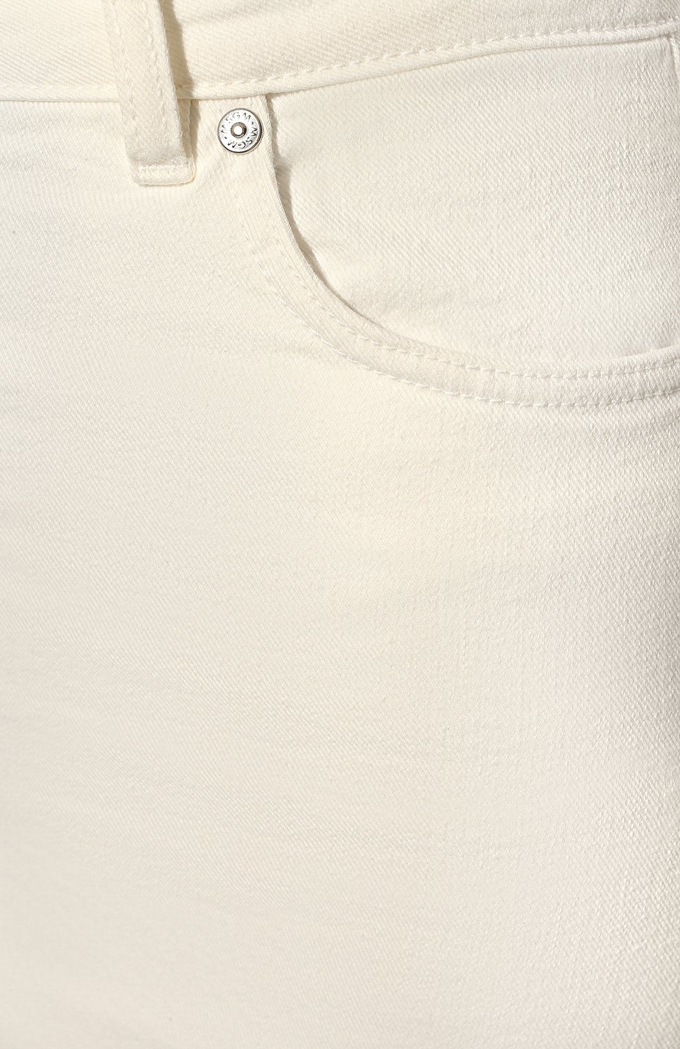 Джинсовая юбка MSGM молочного цвета по цене 26750 руб., арт. 3241MDD46 227272, фото 5 Джинсовая юбка MSGM, арт. 3241MDD46 227272, фото 5