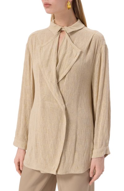 Блузка из вискозы и льна GIORGIO ARMANI, арт. GW000816/TE13970, фото 3