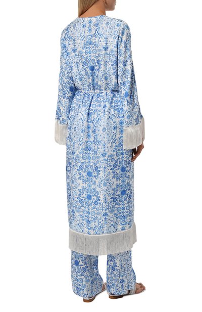 Платье из вискозы и шелка OLOLOL голубого цвета по цене 69000 руб., арт. OLD058B/4006.C409/S24, фото 4 Платье из вискозы и шелка OLOLOL, арт. OLD058B/4006.C409/S24, фото 4