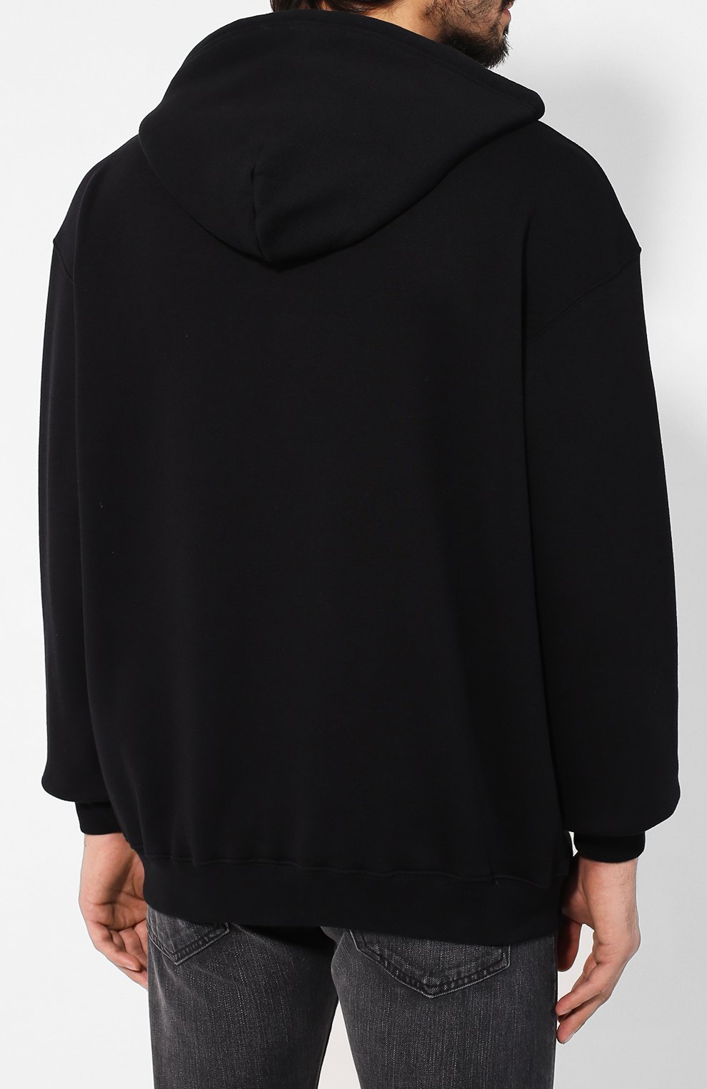 Хлопковое худи BALENCIAGA черного цвета по цене 51500 руб., арт. 570811/TGV68, фото 4 Хлопковое худи BALENCIAGA, арт. 570811/TGV68, фото 4