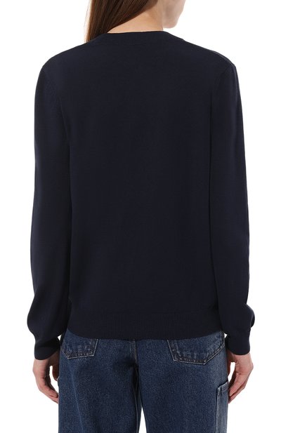 Хлопковый кардиган A.P.C. темно-синего цвета по цене 27650 руб., арт. C0EZJ-F22249, фото 4 Хлопковый кардиган A.P.C., арт. C0EZJ-F22249, фото 4