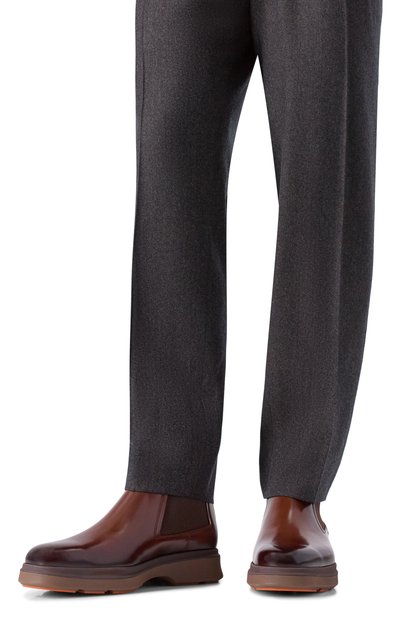 Кожаные челси easy nova SANTONI коричневого цвета по цене 106000 руб., арт. MGEG19169TTAXNTG, фото 3 Кожаные челси easy nova SANTONI, арт. MGEG19169TTAXNTG, фото 3