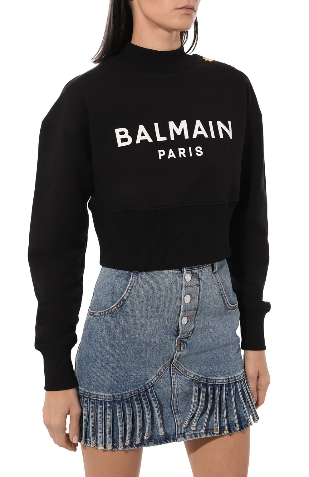Хлопковый свитшот BALMAIN, арт. BF1J0040/BB02, фото 3