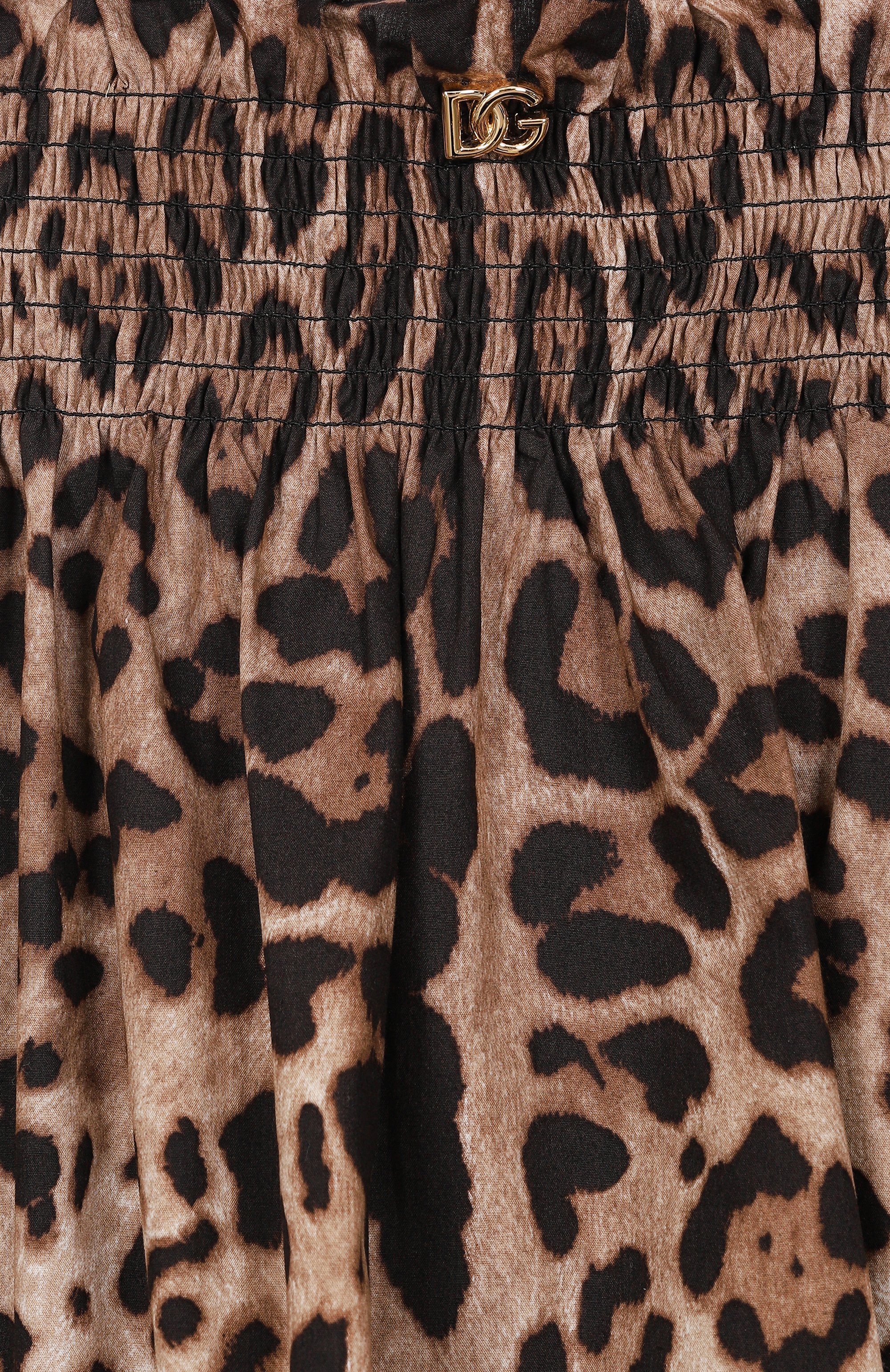 Хлопковый сарафан DOLCE & GABBANA леопардового цвета по цене 46600 руб., арт. L53DM9/HS5E3, фото 3 Хлопковый сарафан DOLCE & GABBANA, арт. L53DM9/HS5E3, фото 3