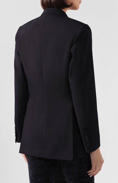 Двубортный жакет DRIES VAN NOTEN темно-синего цвета по цене 77750 руб., арт. 201-10420-9034, фото 4 Двубортный жакет DRIES VAN NOTEN, арт. 201-10420-9034, фото 4