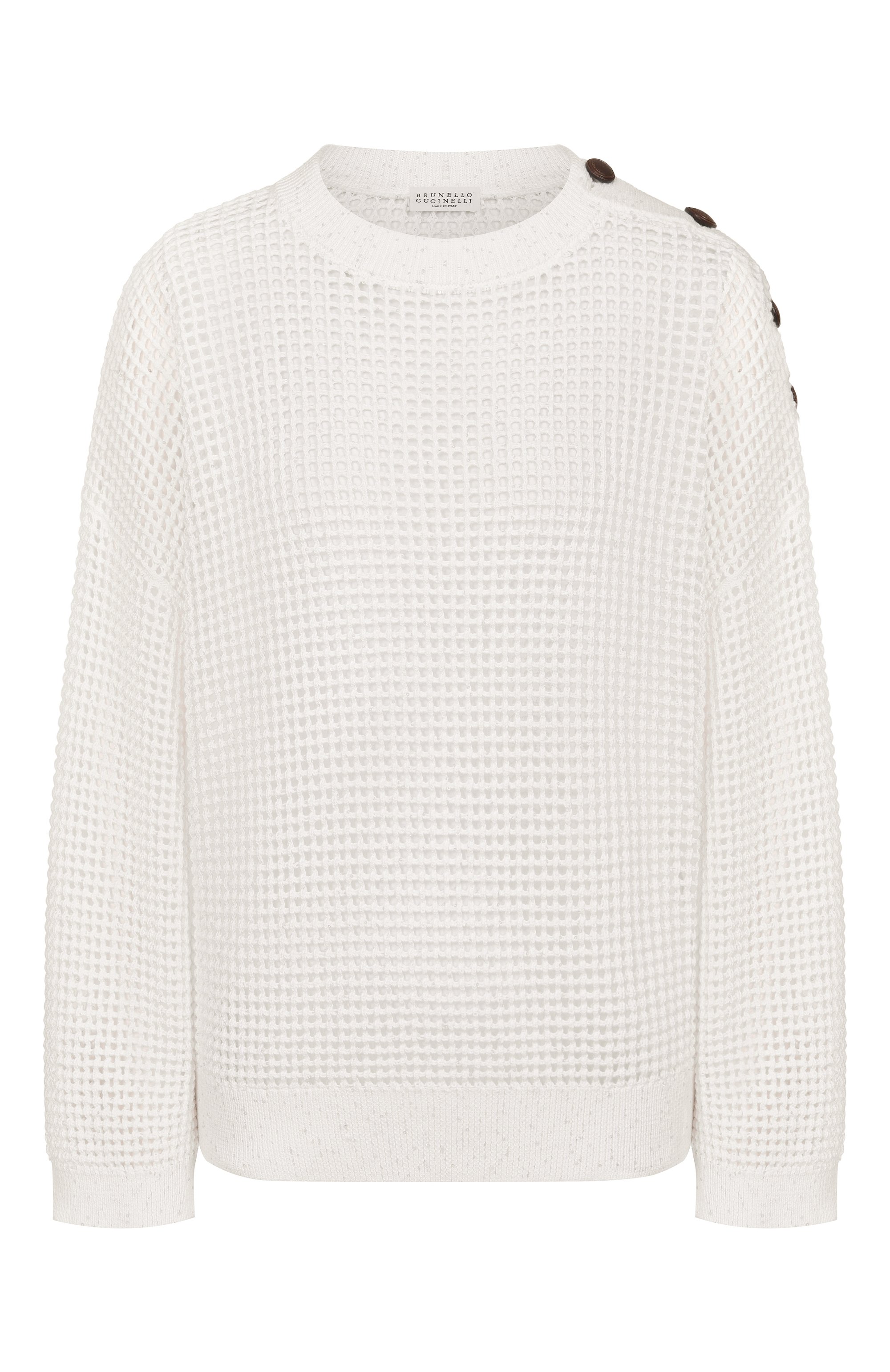 Хлопковый пуловер BRUNELLO CUCINELLI, арт. MDV762120, фото 1