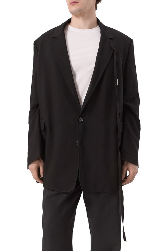 Пиджак из вискозы Ann Demeulemeester B0012470/FA558 Чёрный  B0012470/FA558 Фото 5