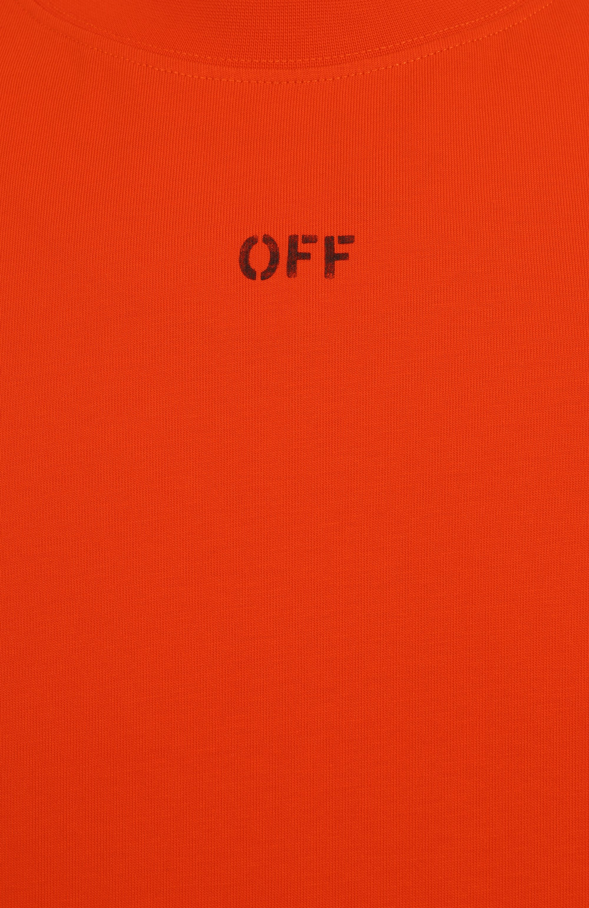 Хлопковая футболка OFF-WHITE, арт. 0MAA120S25JER00F, фото 6