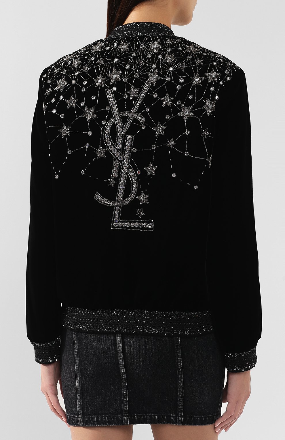 Бомбер из вискозы SAINT LAURENT, арт. 579965/Y525R, фото 4