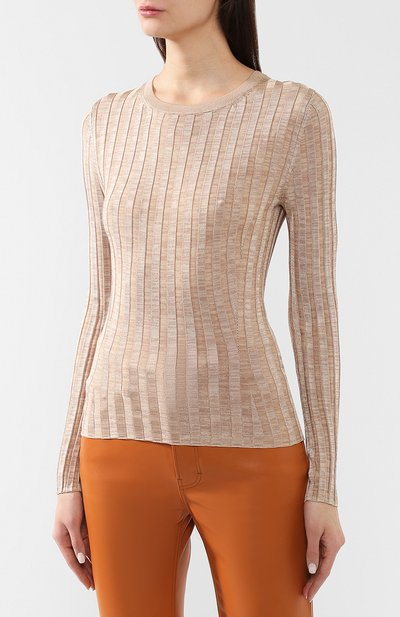 Пуловер из вискозы ACNE STUDIOS бежевого цвета по цене 32750 руб., арт. 193176, фото 3 Пуловер из вискозы ACNE STUDIOS, арт. 193176, фото 3
